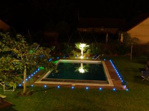chambre d'hôtes à Brinay avec piscine de La Salarderie (vue de nuit)